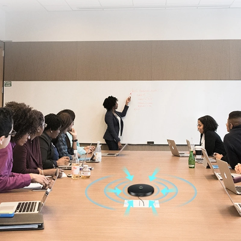 

All Direction Conference Room Microphone With Instantly Mute Function 10x10x2cm Design For Office Home Use