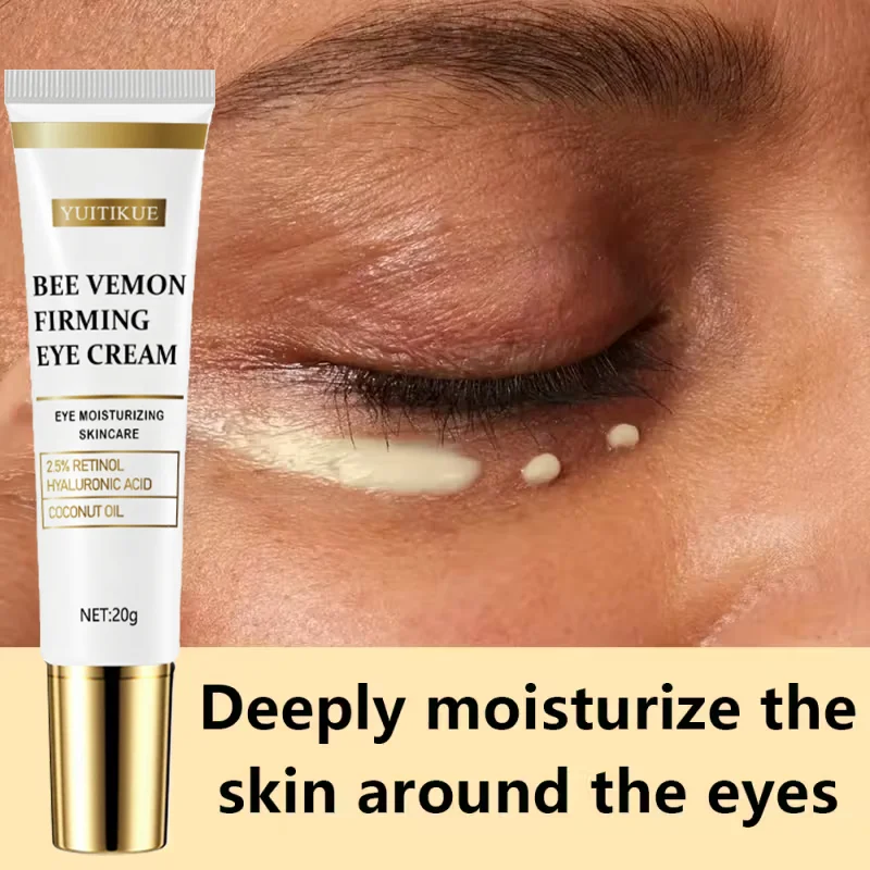 كريم عين لشد سم النحل، ورفع شد العين وترطيب العناية بالبشرة يحتوي على 2.5% ريتينول وحمض الهيالورونيك وزيت جوز الهند