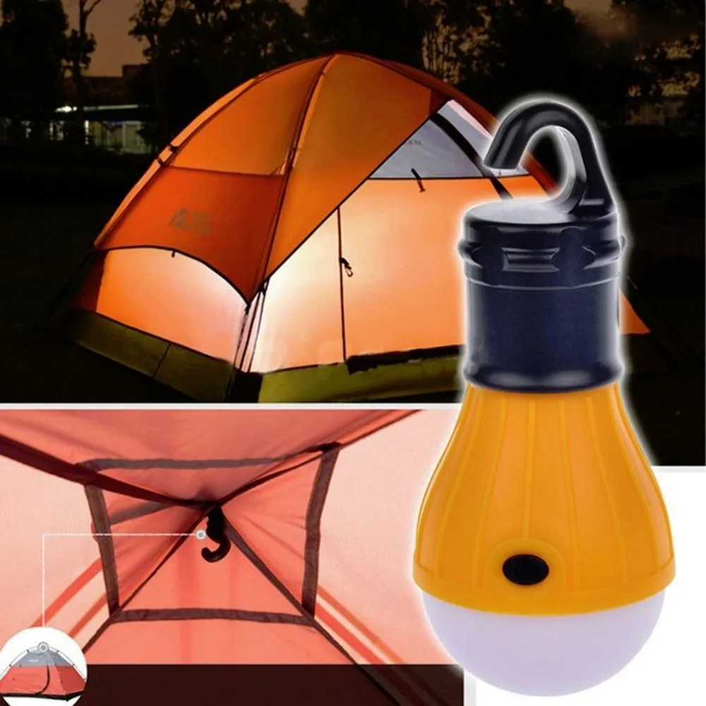 Durable LED Outdoor Camping Lantern ABS Portable Hanging Tent Lamp Light Bulb Waterproof Mini Camping Light Hiking