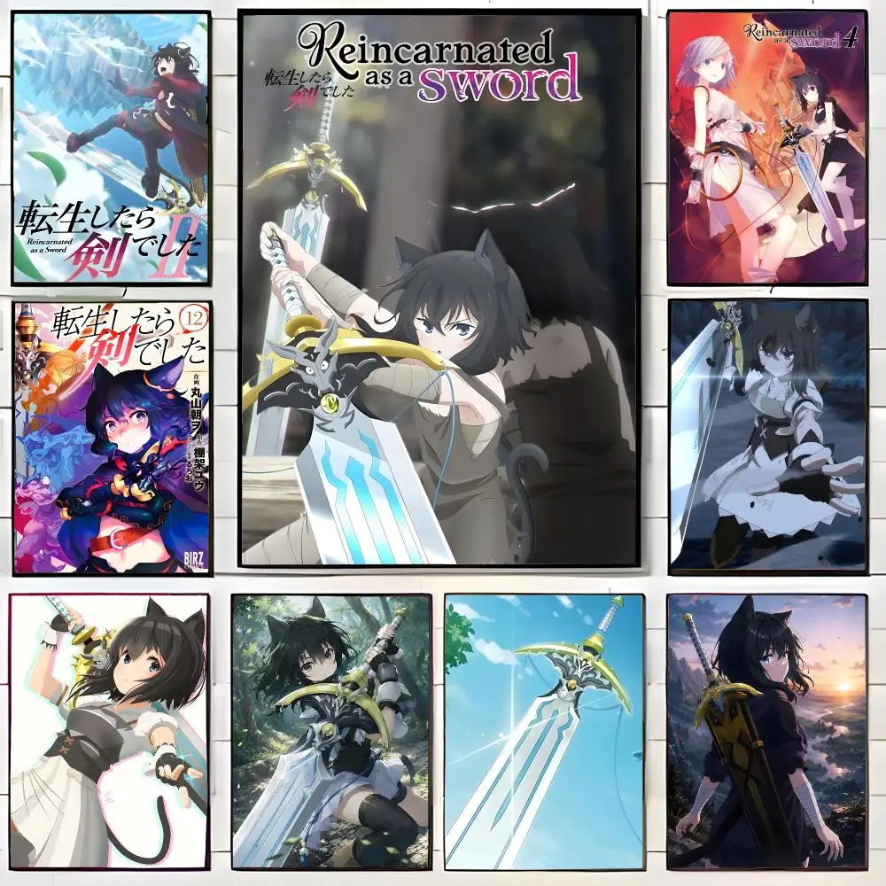 Fantasy Anime Reincarnated as a Sword Poster Wall Art Print Decorative Mural Home Decor Gift Unframed