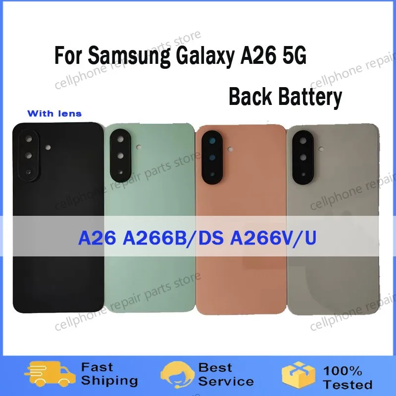 

Задняя стеклянная задняя крышка для Samsung Galaxy A26 A36 SM-A266B/DS A266V/u, крышка батарейного отсека, крышка корпуса, запасные части, дверца батарейного отсека