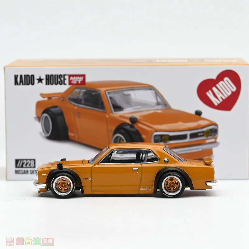 In stock 1: 64 new item, Kaido House #228 Skyline 2000 GTR KPGC10 alloy die-cast static car model, limited edition, gift,