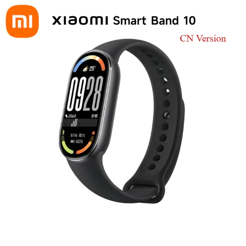 

Original Xiaomi Band 10 Smart Band10 CN Version Color 1.62" AMOLED Health Monitoring 21 Days Battery Life Miband WristBand Watch