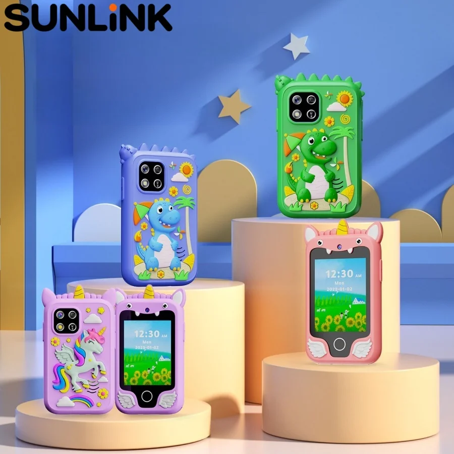 1pc children's camera HD take photos touch screen game console kid's toy mobile phone alarm clock timer storybook music player