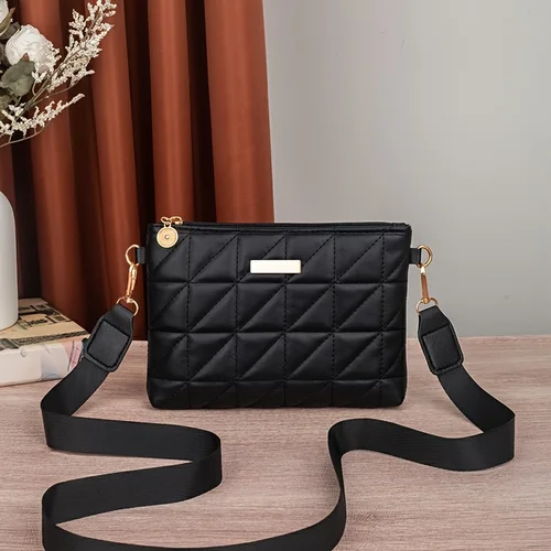 Imagen 1 del producto Bolso cruzado de moda para mujer, correa de hombro ajustable, bolso cuadrado pequeño Triangular, bolsos de hombro con cadena informales versátiles