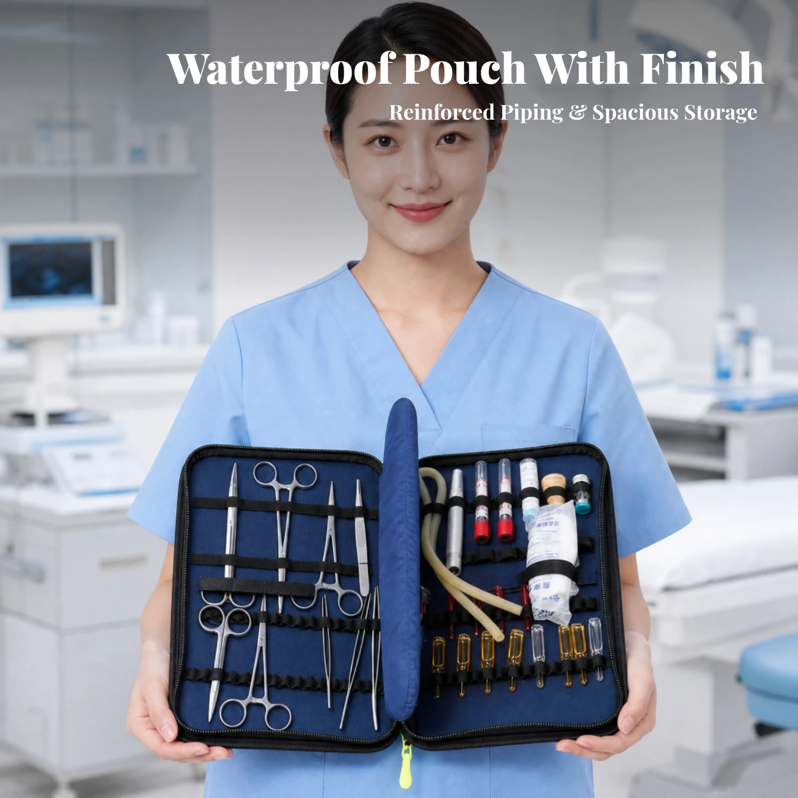Soft-Sided Medical Organizer Waterproof Medical Organizer with Compartments Emergency Kit Storage Bag Compact view 6
