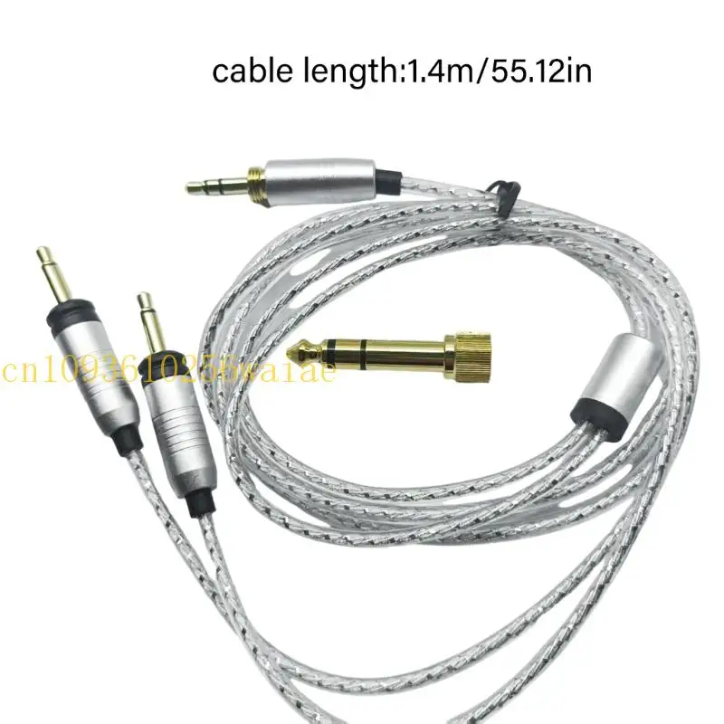 652F Headphone Upgraded Cable Oxygen Proof Copper Cores Flexible PVC Construction Studio Grade Sound Quality