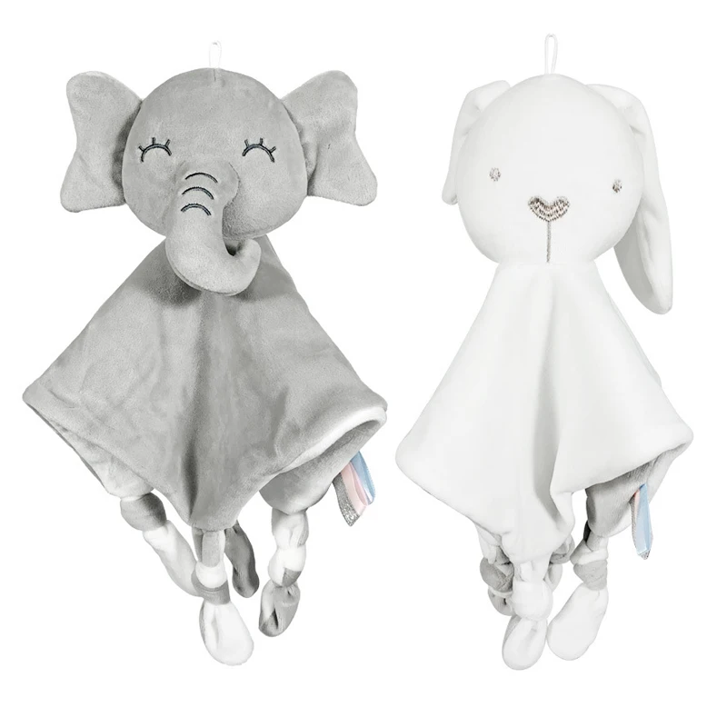 Baby Appease Towel Elephant Stuffed Plush Toys Animals Dolls Soothe Newborn Sleeping Blanket Infant Comfort Toy Saliva Towel