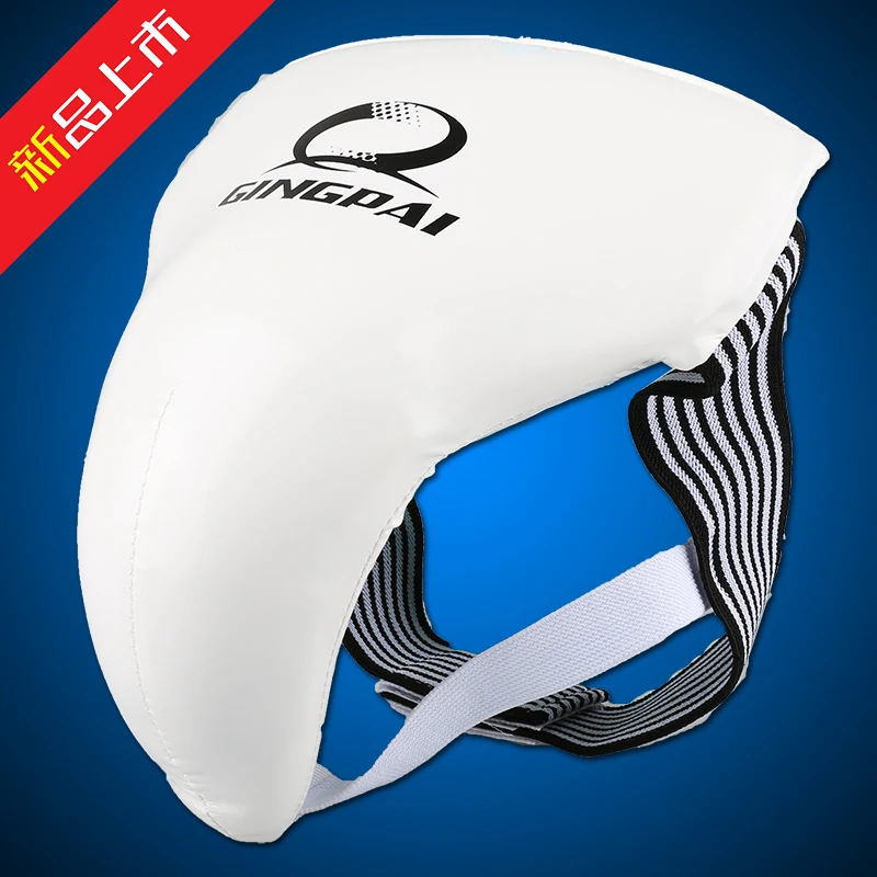 2022 New PU leather adult kid Taekwondo groin guard cup Protector WTF Muay Thai TKD support male Female crotch Guard Jockstrap