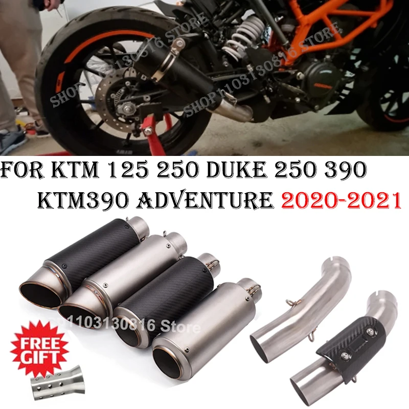 

For KTM250 KTM 250 390 KTM390 Adventure ADV KTM125 2020 2021 Motorcycle Exhaust Escape Systems Modified Middle Link Pipe Muffler