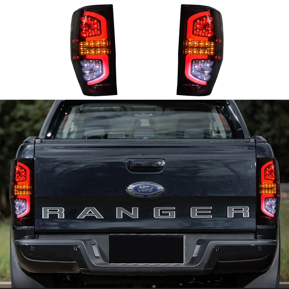 Pick 4x4 Off-road Smoke Black Taillight LED Car Tail Lamp Rear Light For Ranger Raptor T6 T7 PX MK1 MK2 Wildtrak T8 2012-2021