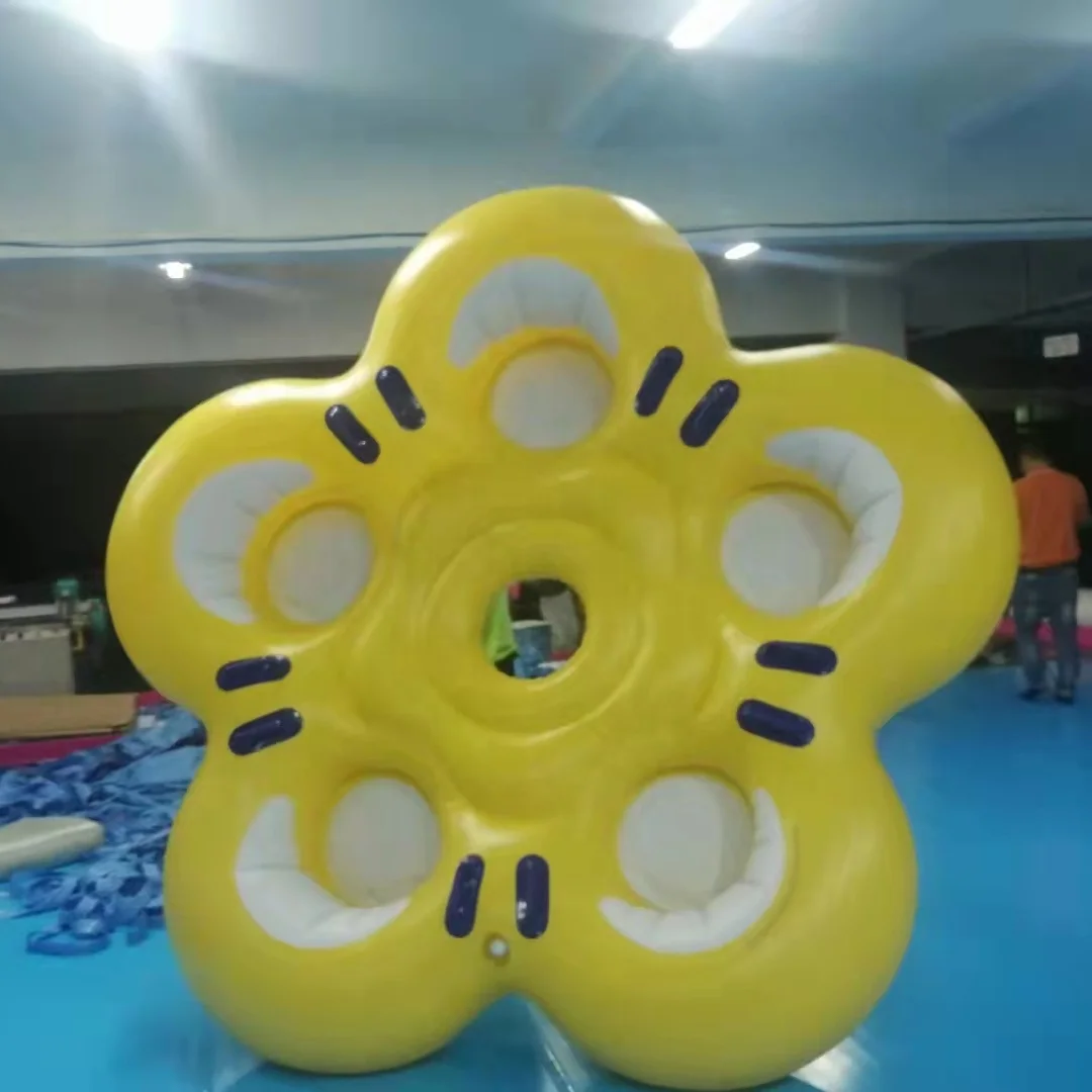 Factory New Style Summer Holiday Adults Beach Toy PVC Pool Floats Funny Water Games Inflatable Flower Pool Float For 5 Person