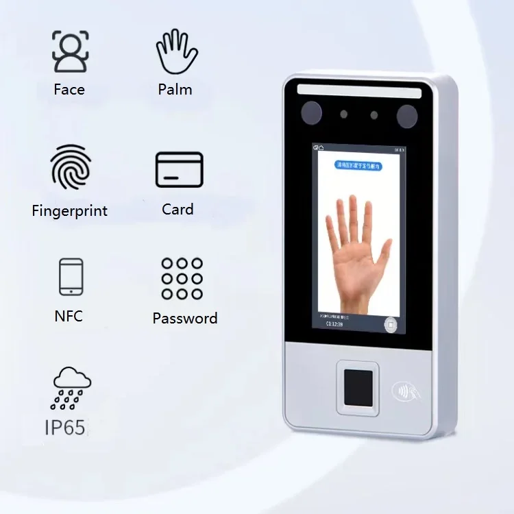 Nuova identificazione Palmprint Controllo accessi biometrico Fabbrica Palm Card Password Riconoscimento facciale Controller di accesso
