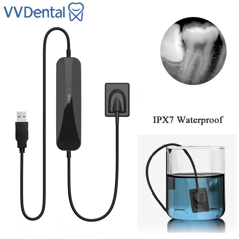 VVDental Dental Sensor X-Ray Digital RVG HDR 500 600 Dental X-Ray Sensor IPX7 Waterproof HD Image Oral HDR Xray Sensor Dentistry