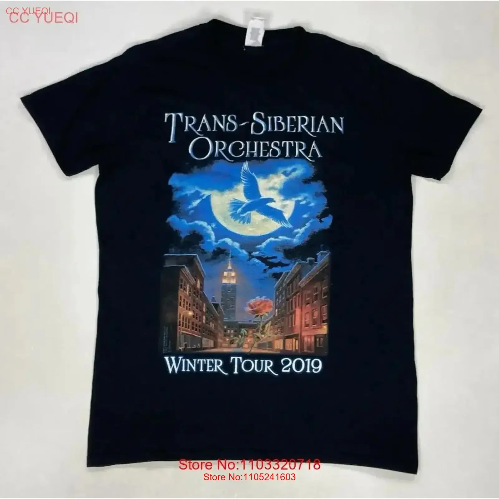 

Футболка Trans Siberian Orchestra Winter Tour 2019, мужская, средняя, черная, музыкальная, винтажная, универсальная, растянутая, дизайнерская одежда