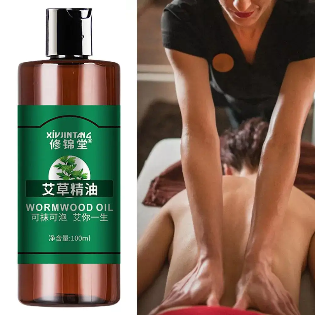 Wormwood Essential Oil Traditional Herbal Body Massage 100ml/Bottle Relaxes Mind Soreness the and Muscle Relieves Oil Body Z2Q9