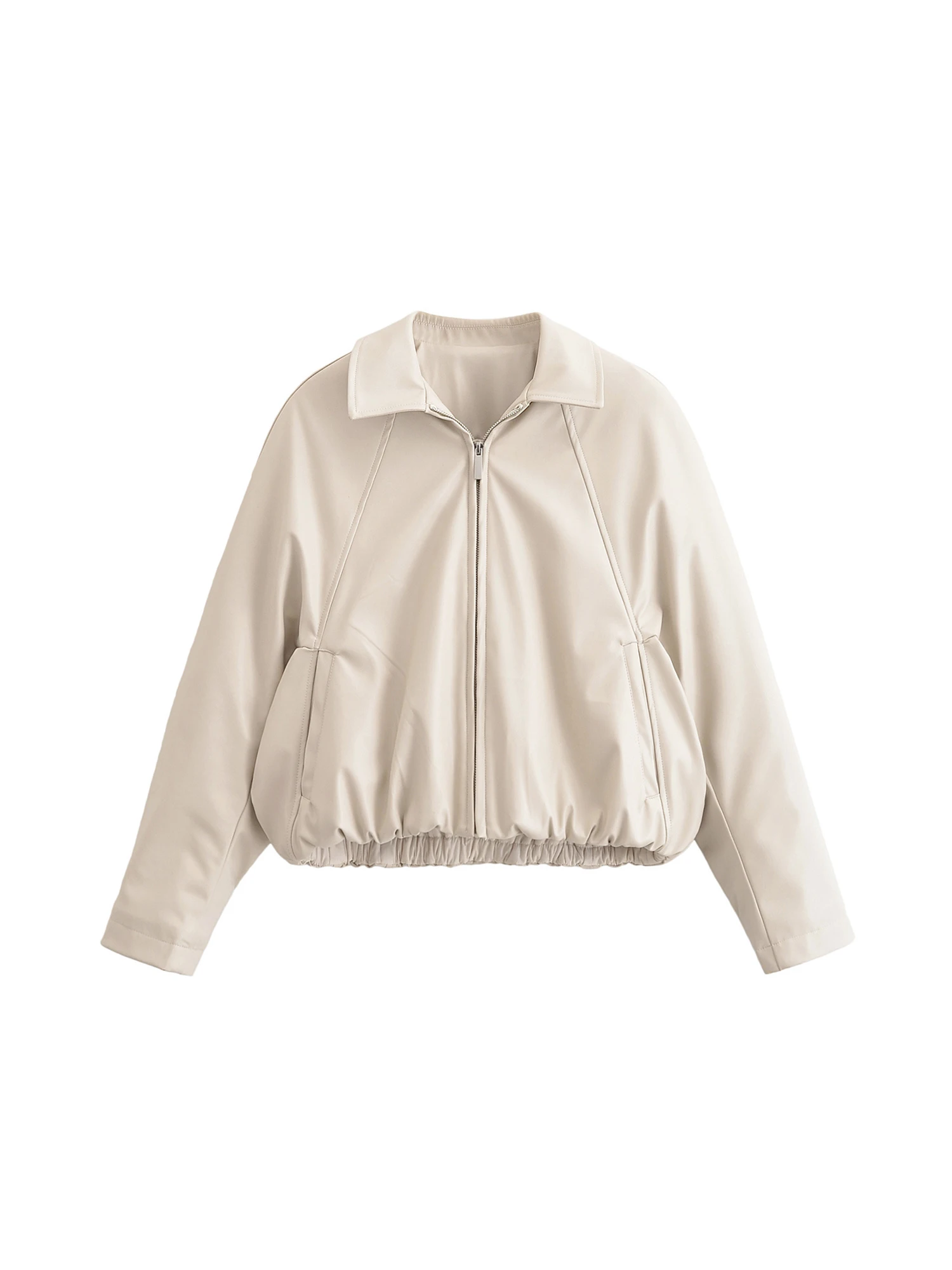 سترة نسائية أوف وايت من جلد البولي يوريثان مقصوصة معطف عتيق للدراجات النارية موستانج ملابس خارجية ملابس خارجية 2000s لخريف 2025