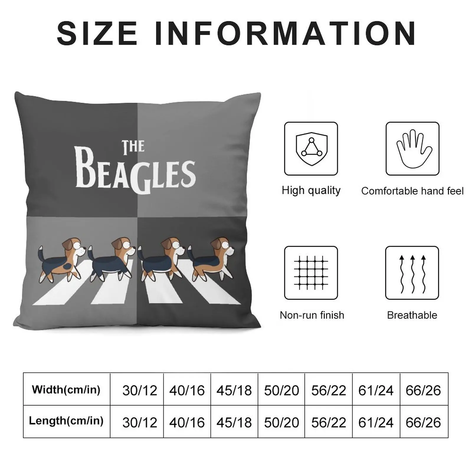 The Beagles Throw Pillow Decorative Cushion Cover Custom Cushion pillows decor home pillow