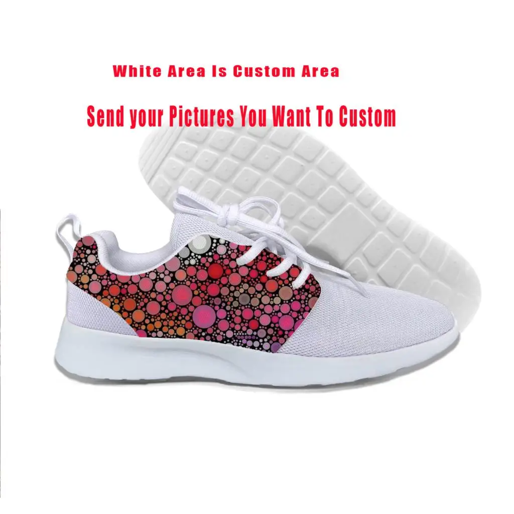 Hot Colors Bubble Multicolor Abstract Retro Spot Lightweight Running Mesh Shoes Men Women Casual Breathable Sneakers Sport Shoes