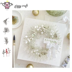 Piggy Craft metal cutting dies cut die mold Christmas Needle Branch Scrapbook paper craft knife mould blade punch stencils dies