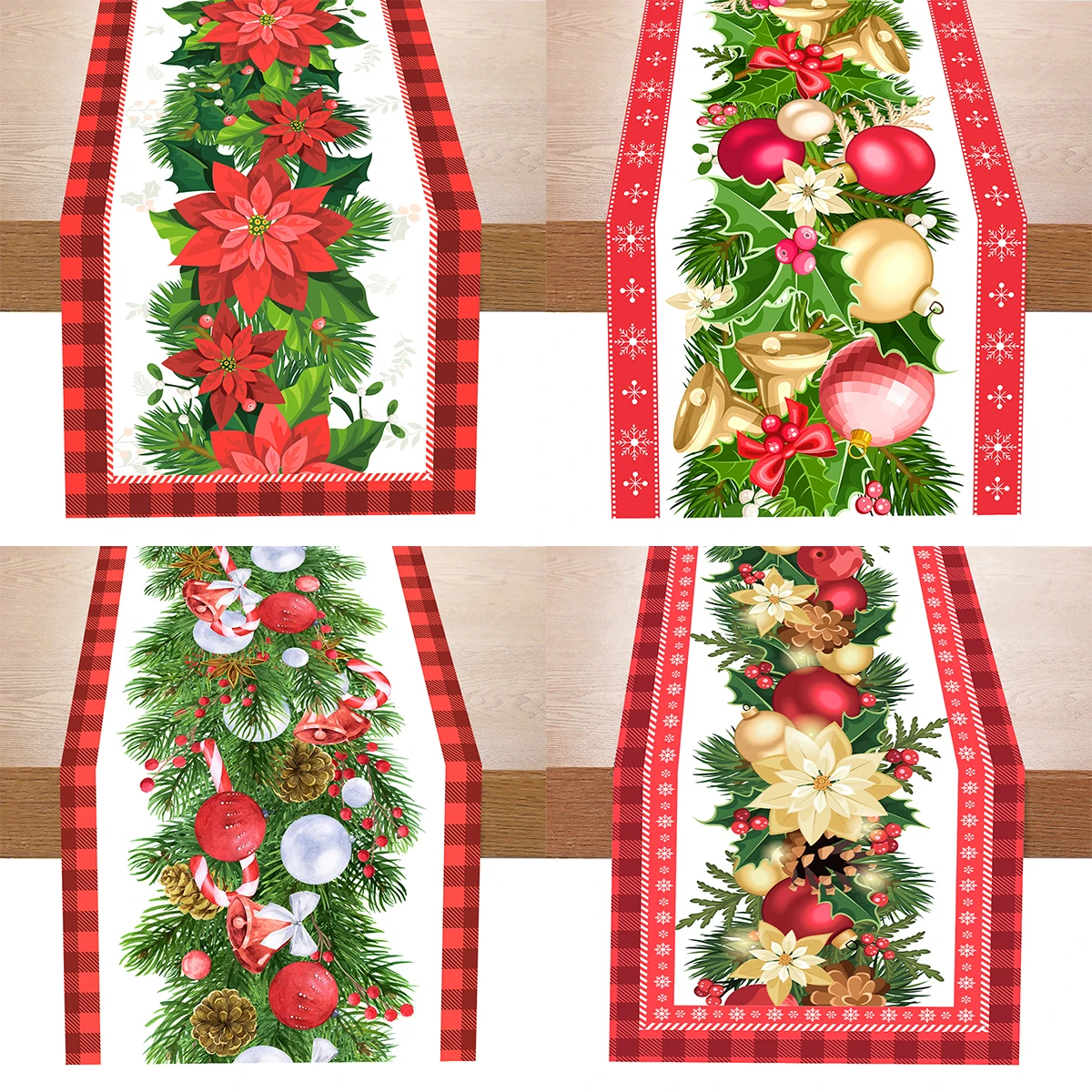 

Christmas Table Runner Merry Christmas Table Decoration for Home 2024 Table Cover Xmas Ornament Navidad Natal New Year Gift 2025