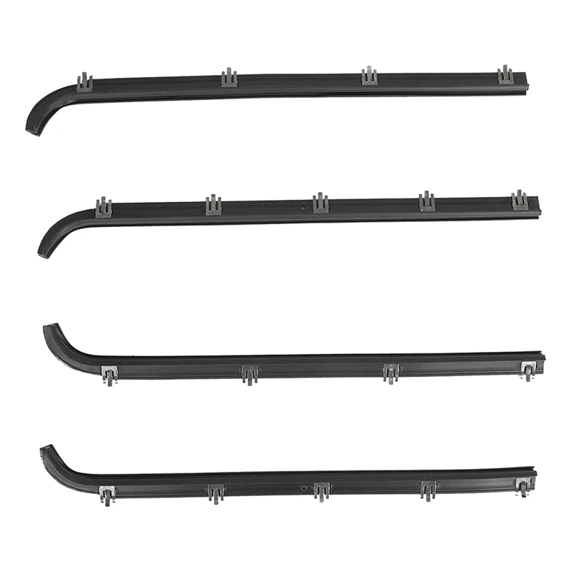 1Set Inner&Outer Car Door Window Seal Belt Weatherstrip Kits For Ford F150 F250 F350 Mustang 1987- 1997