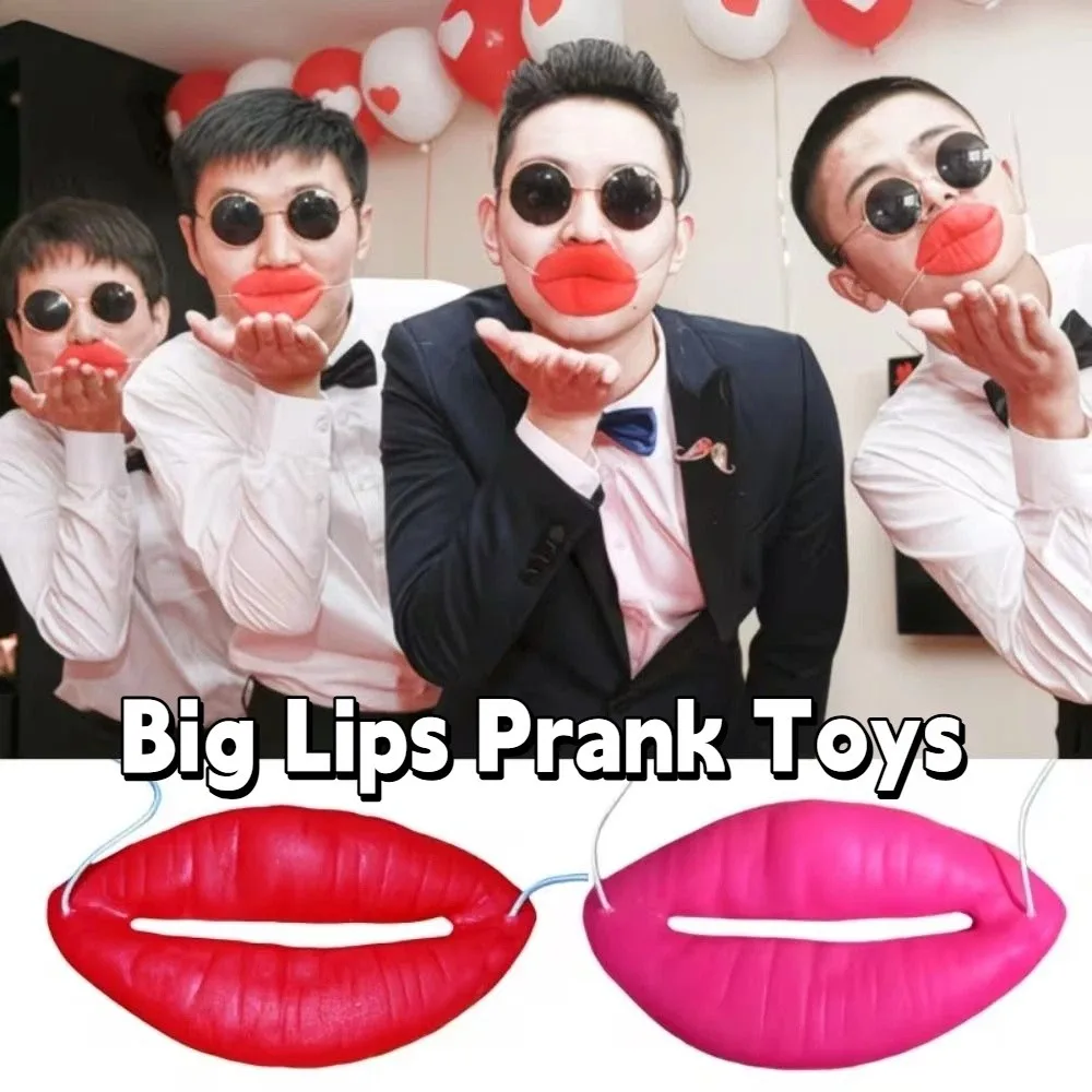 Novelty Thick Big Mouth Lips Props Prank Items Funny Sausage Mouth Decor Costume Parties Big Lips Prank Toys Valentine's Day