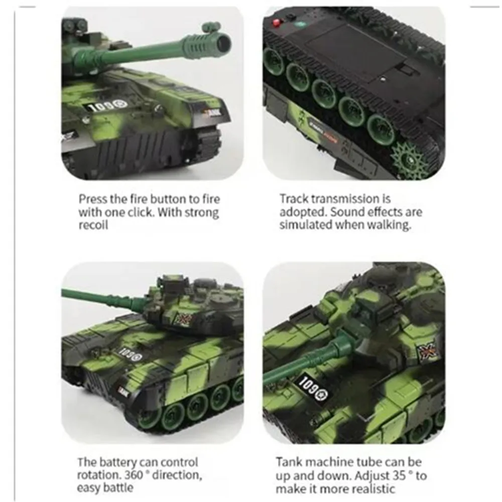 Zbiornik RC bitwa wojskowa zdalnie sterowana zabawkowy czołg elektroniczny samochód zabawkowy Model taktyczny prezent dla dzieci chłopców