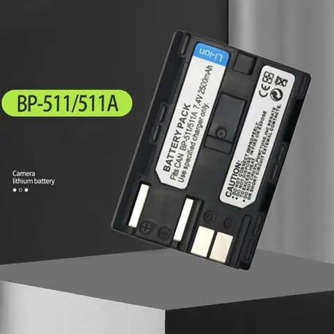2500mAh BP-511A BP 511A BP-511 batería o cargador de cámara para Canon EOS 300D 10D 20D 30D 40D 50D D30 D60 5D G6 OS 30D 40D batería