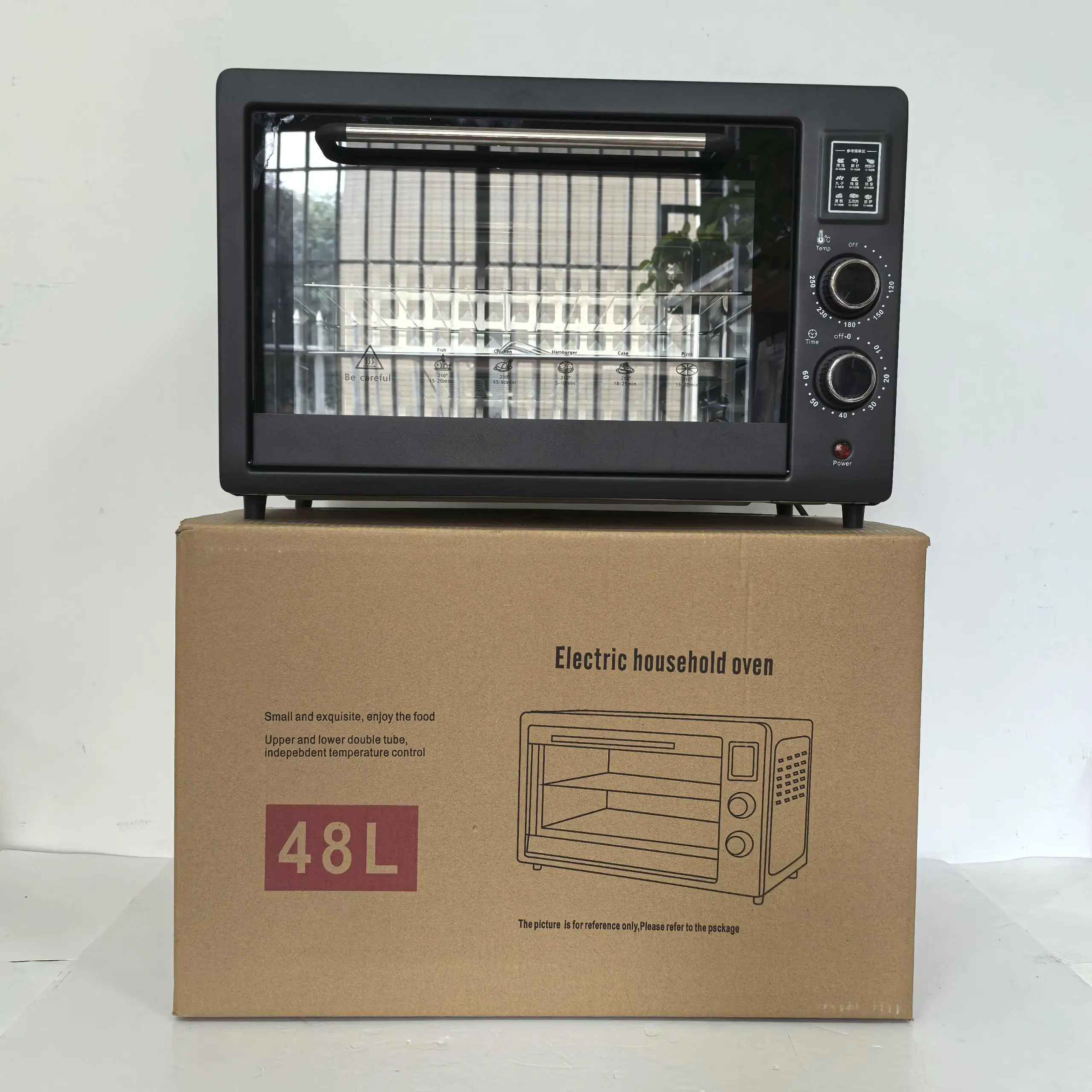 

48L pizza electric oven premium black chicken grill and household 220v toaster