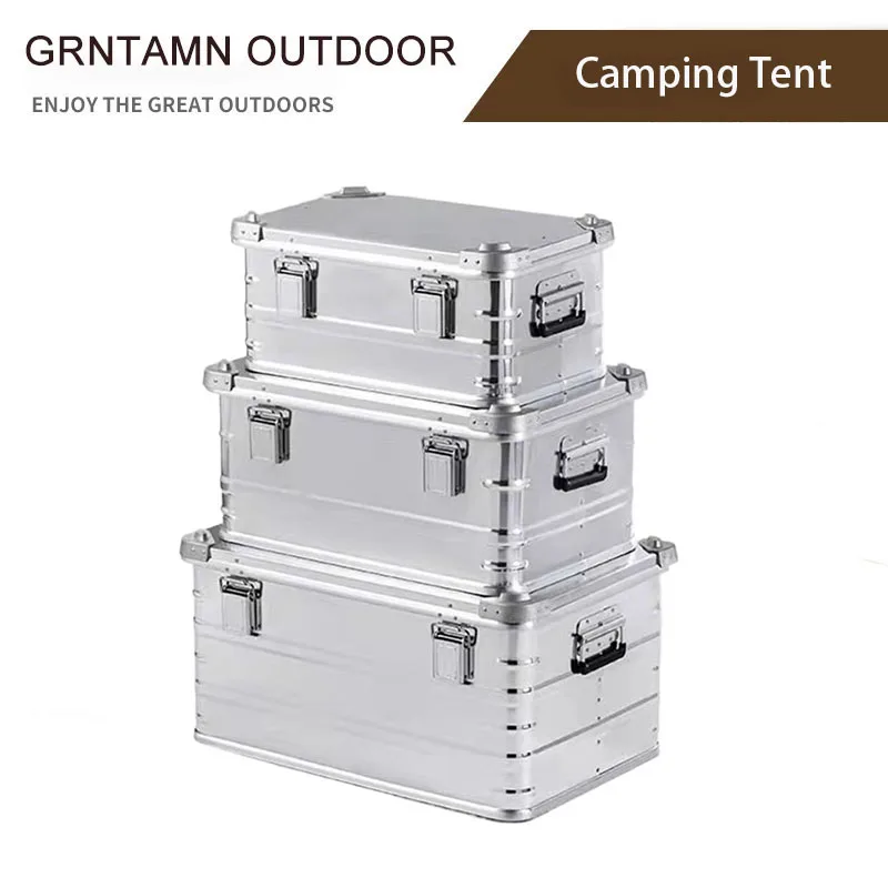 

Heavy Duty Aluminum Camping Equipment Storage Box for Car with Large Capacity