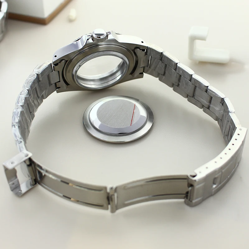 NH35 Gehäuse 38MM Vintage Uhrengehäuse Armband Kuppel Acrylglas für NH35 NH36 NH34NH38 NH70 Uhrwerk Unidirektionale Rotationslünette