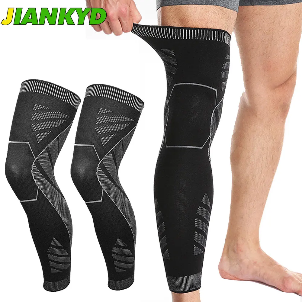 1Pcs Full Leg Compression Sleeves Long Leg Sleeves Knee Support Protect, for Basketball, Arthritis, Cycling, Football Running