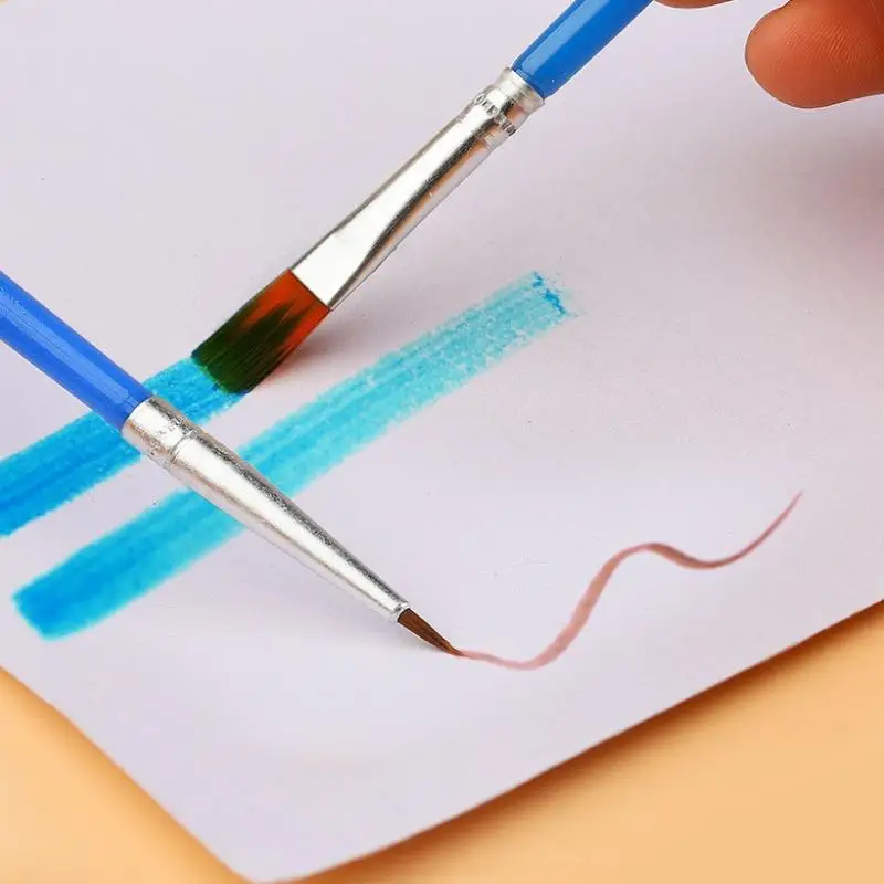 ชุดแปรงวาดภาพศิลปะ แปรงกลม แปรงแบน ขนไนลอน สำหรับสีน้ำมัน สีอะคริลิก สีน้ำ เหมาะสำหรับเด็ก/ศิลปิน/ผู้เริ่มต้น/นักเรียน