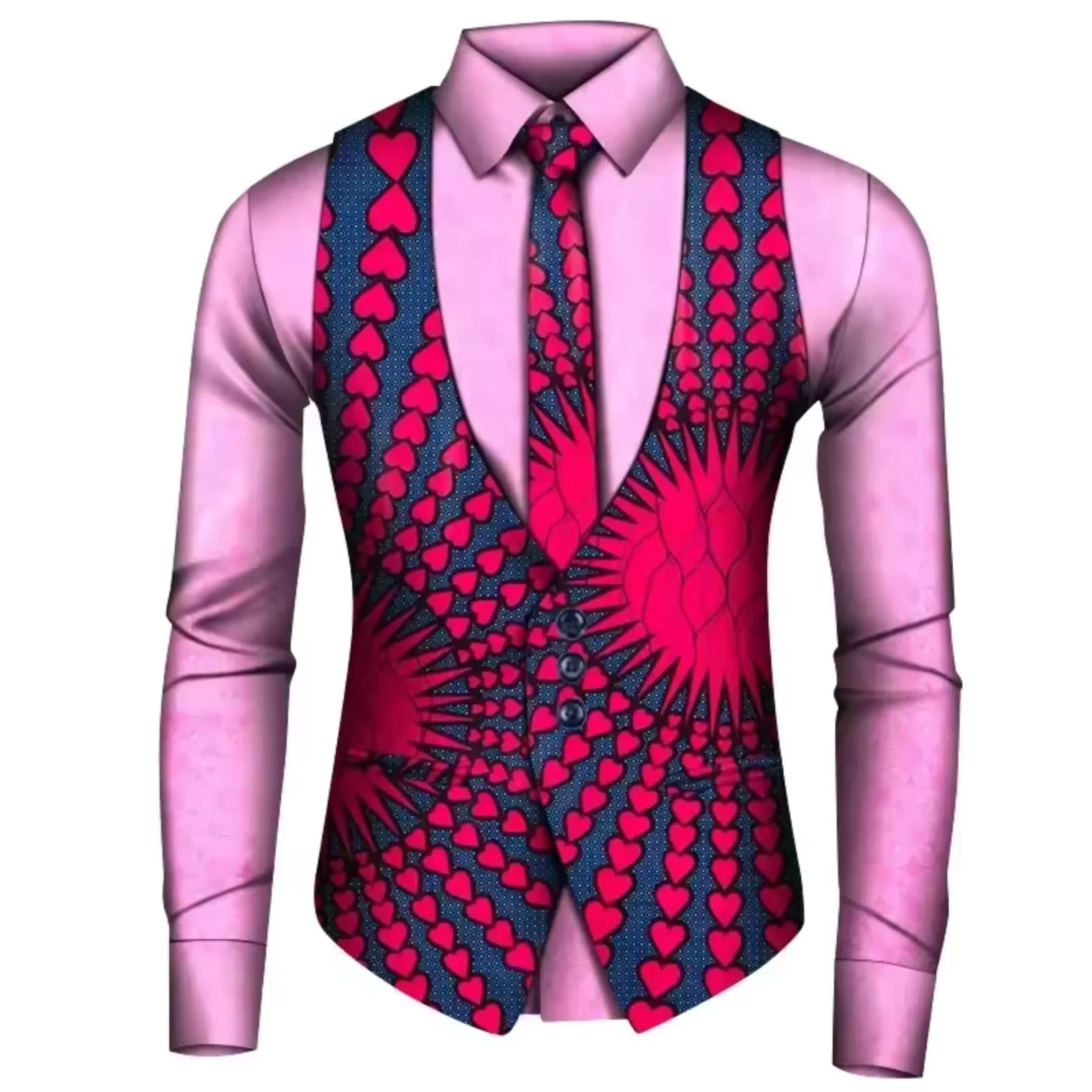 Afrykański bawełniany zestaw m – Men Formal Wear With Tie recenzja i cena