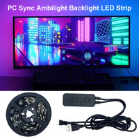 Gaming Light Strip PC Backlight RGB Color Monitor Sync Light Strip Computer Smart Ambilight Screen DIY Game Decor USB 5V