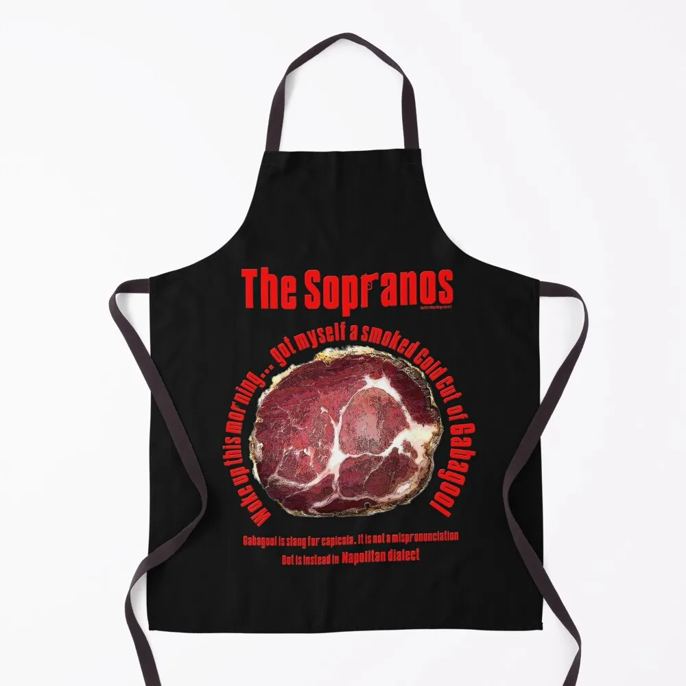 The Sopranos/ Gabagool Apron christmas 2024 restaurant accessories work ladies Goods For Home And Kitchen Apron