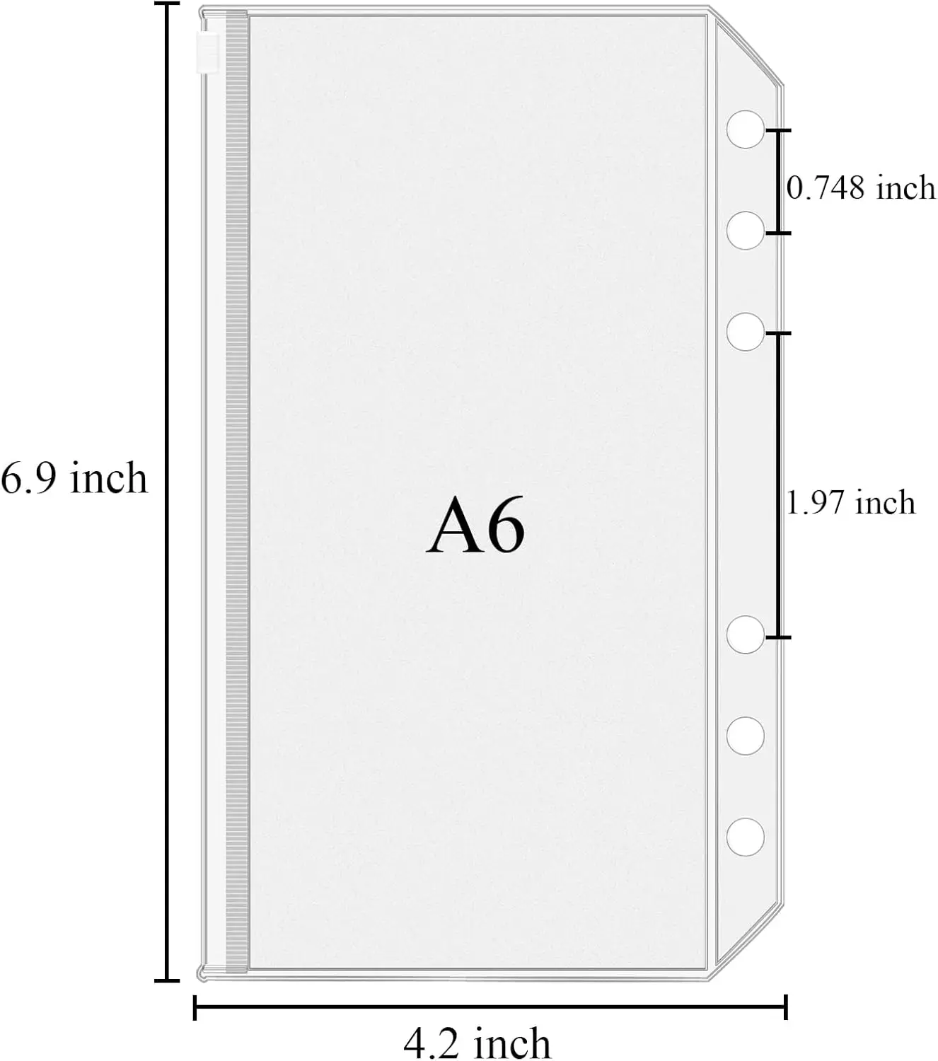 A6 Budget Binder with 12pcs Zipper Envelopes, PU Leather Notebook Binder Cover Refillable 6-Ring with 12pcs Binder Pockets