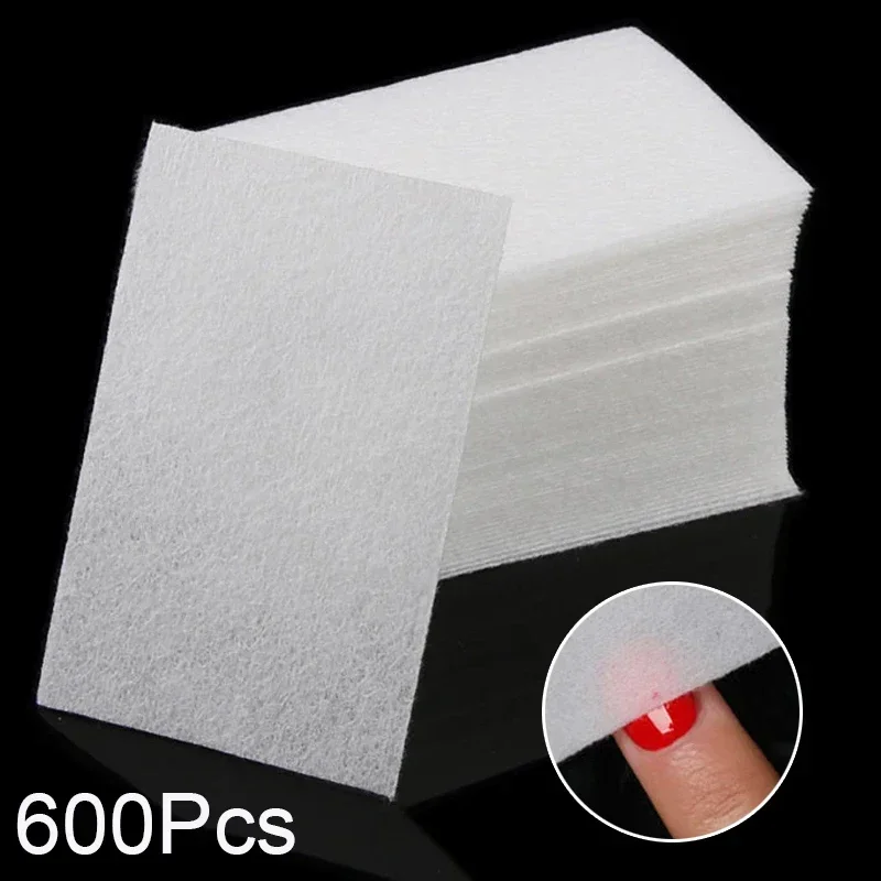 540-100 pces removedor de esmalte limpar almofadas de limpeza de unhas removedor de gel uv papel não tecido almofadas de unhas para salão de beleza ferramentas de manicure