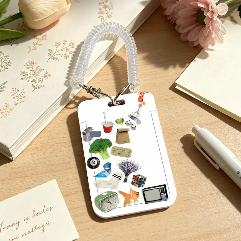 Card Protection Cover for Pendant Keychain Credential Badge Holder Kpop Photocard Holder Student Bus/Meal Card Protection Case