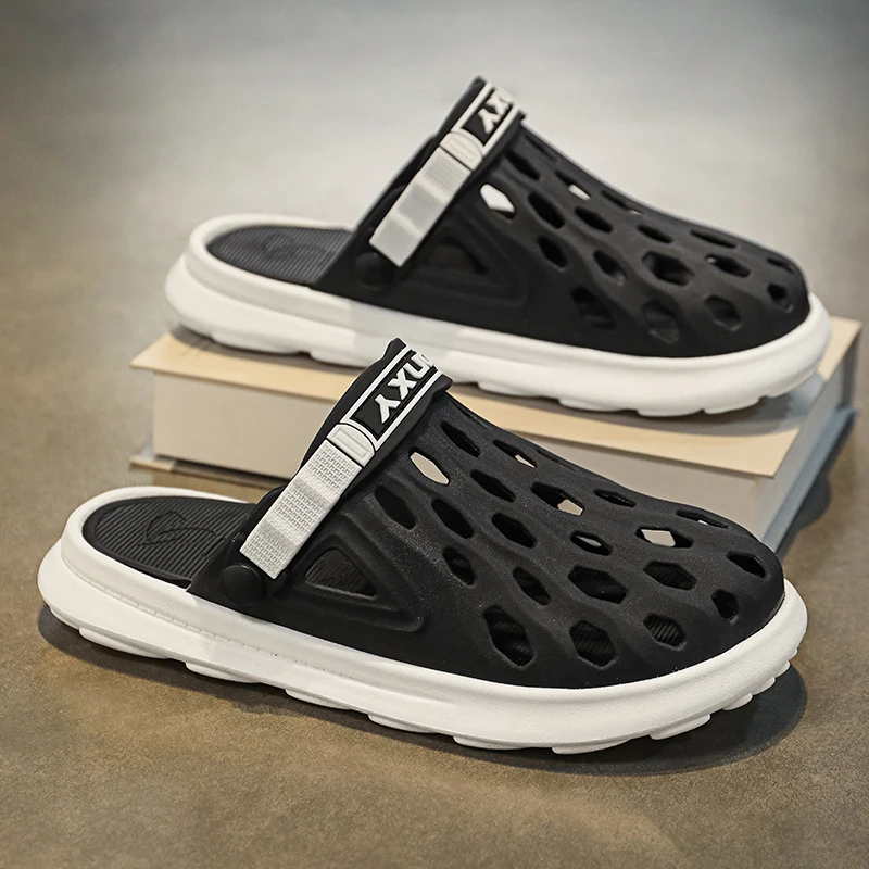 

Youth Trendy Anti-Slip Driving Outdoor Sports Slippers Open-Toe EVA Material Lightweight Summer Casual Thick Bottom Shoe