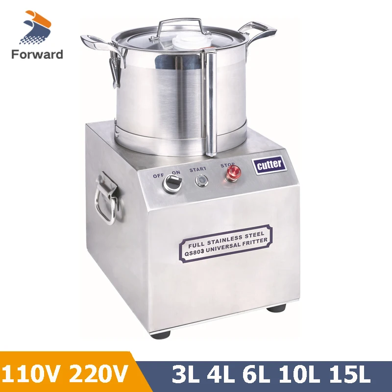 3L 6L 10L Big Power 750W 1500W Bowl Cutter Chopper For Food High Speed Meat Mincer Chili Onion Ginger Vegetable Cutting Machine