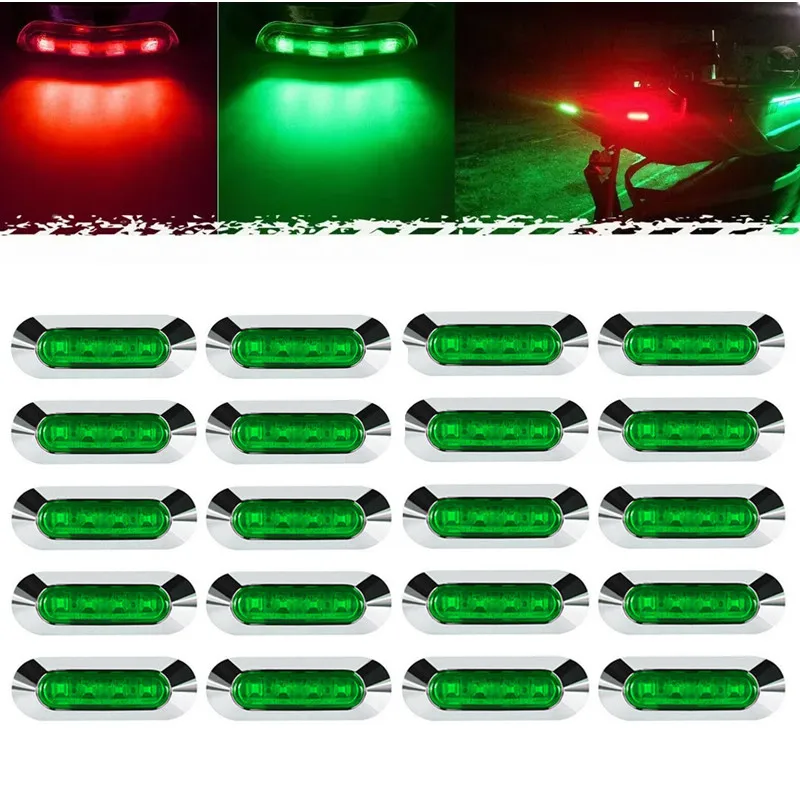 20-個緑赤白青アンバー-led-ボートナビゲーションライトマリンスターン-4led-ランプヨットセーリング信号灯防水