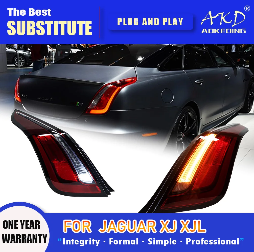 AKD Tail Lamp for Jaguar XJ XJL LED Tail Light 2010-2016 XJ XJL Rear Fog Brake Turn Signal Automotive Accessories