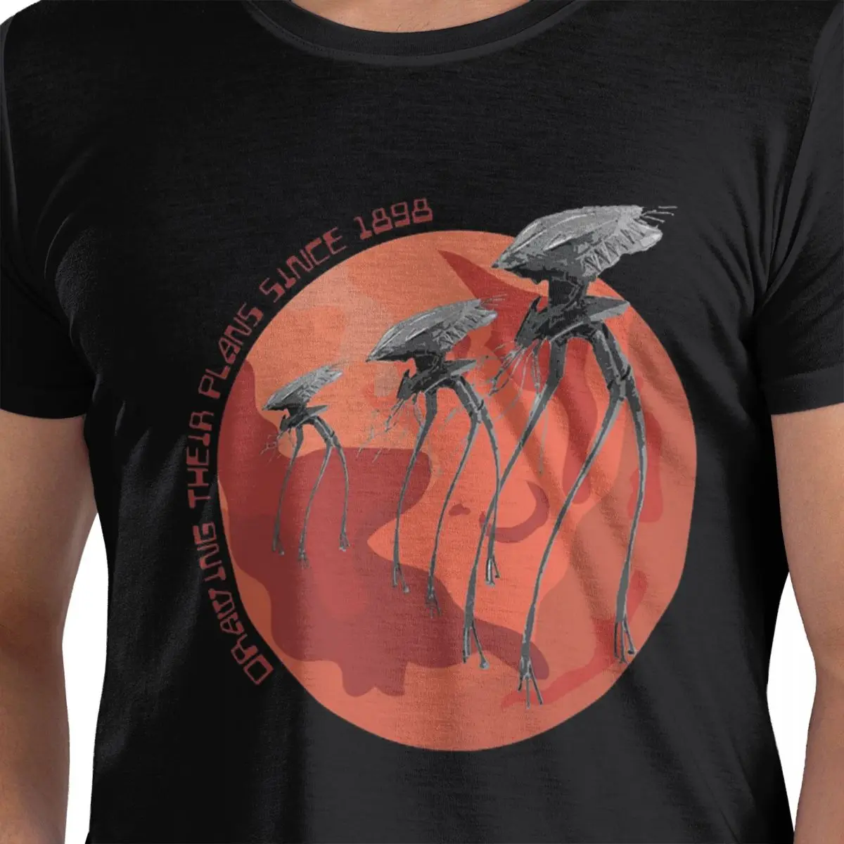 

Футболка War Of The Worlds Drawing Their Plans Since 1898, футболка из 100% хлопка, мужские классические футболки с круглым вырезом и коротким рукавом, S-6XL