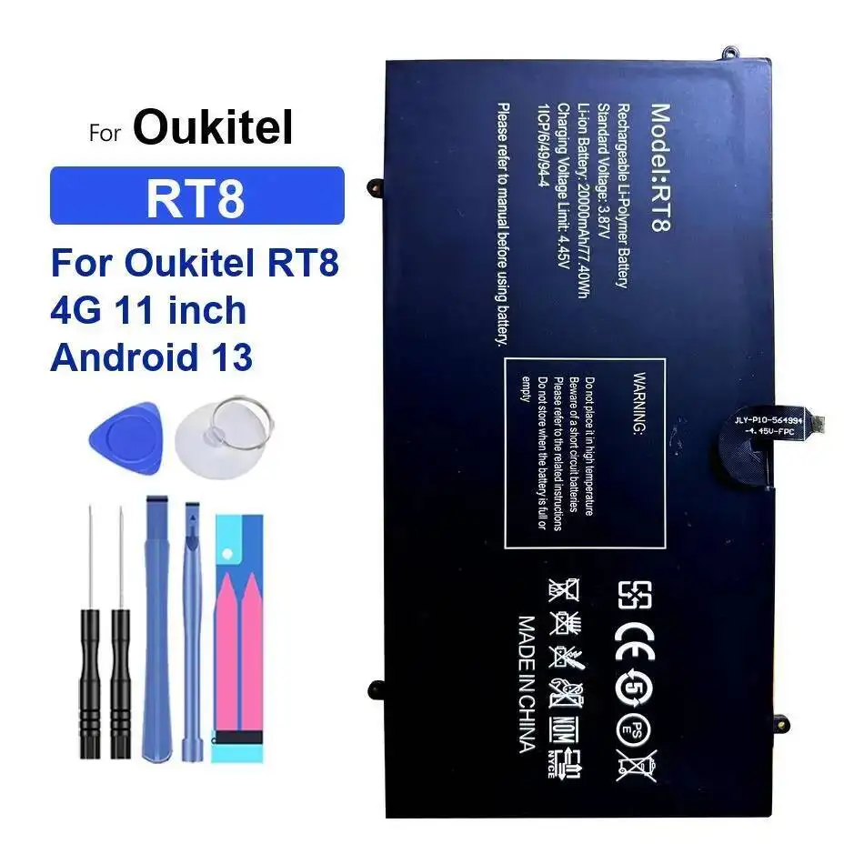 

20000 мАч для Oukitel RT8 4G 11-дюймовый аккумулятор для планшета Android 13 Надежная мощность