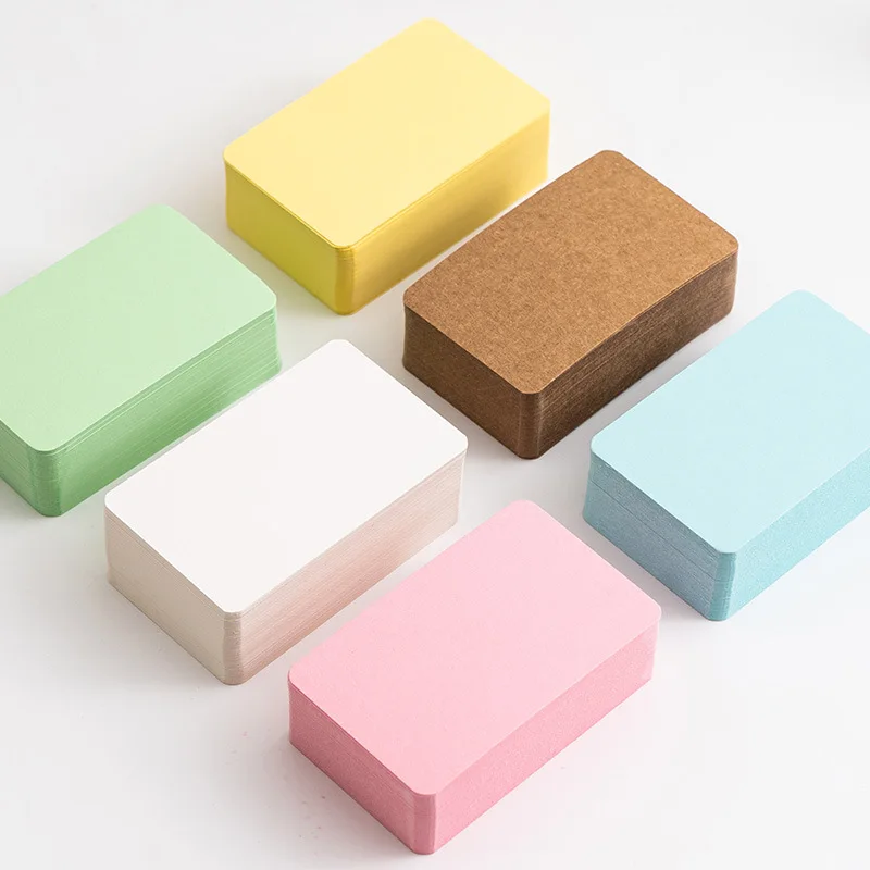Small Portable Colorful Blank Hard Cards Handwritten Memory Flashcards Ideal for On-the-go Notes, Reminders & Daily Message