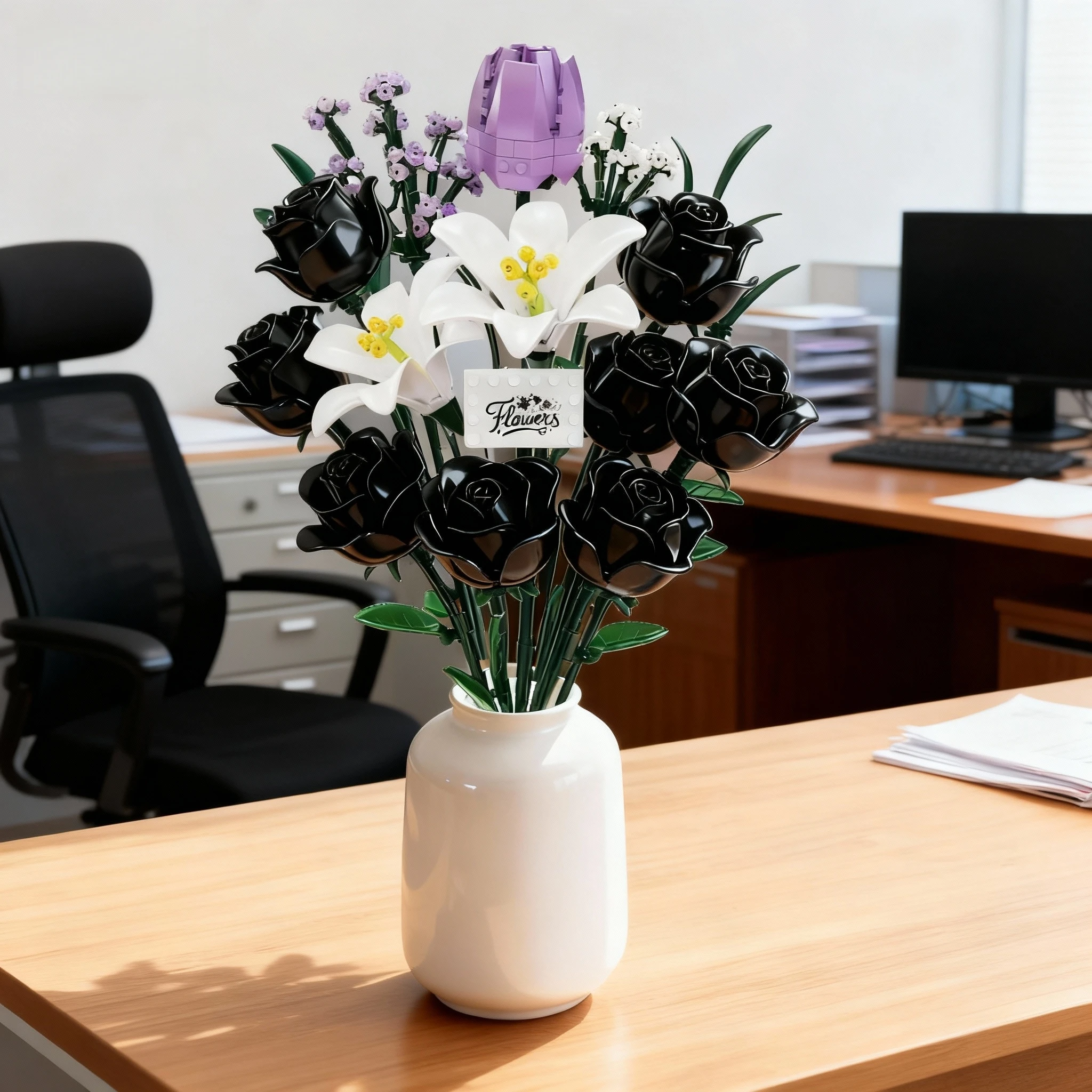 

Rose Building Blocks Simulation Flower Bouquet Model Bricks Decorative Ornaments Adult Romantic Gift