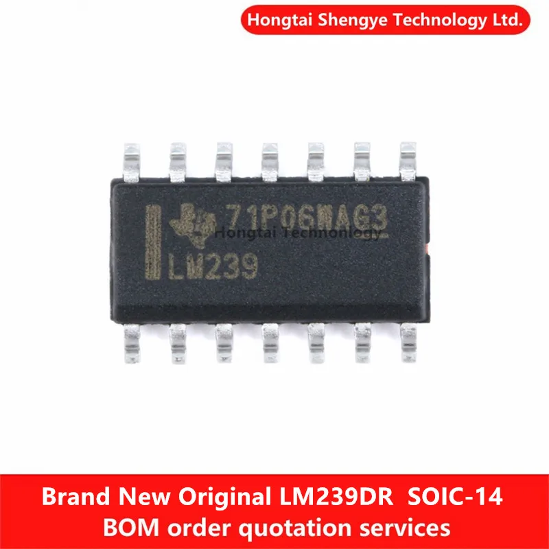 New Original LM239DR SOIC-14 Quad Differential Analog Comparator IC Chip