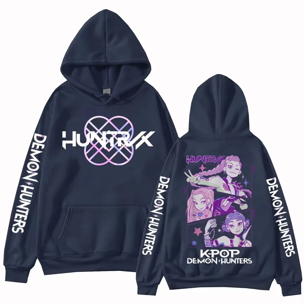 Hoodie Pemburu Setan K-Pop Anime Musim Panas 2025 Kaus Atasan Pullover Hip Hop Harajuku Pakaian Olahraga Alfabet UNISEX Tren Mode